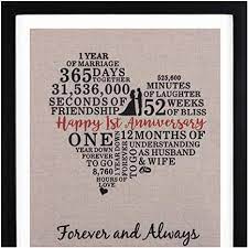 Ideas for first anniversary gifts made of paper. Amazon Com Framed 1st Anniversary Heart Burlap Gift 11 W X 13 H 1st Anniversary Gifts For Her 1 Year Anniversary Gifts For Men Kitchen Dining