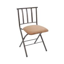 Mainstays Slat Back Microsuede Tan Cushioned Folding Dining Chair Walmart Com Folding Dining Chairs Dining Chairs Primitive Dining Rooms