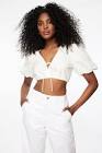 PUFF SLEEVE CROPPED BLOUSE Dynamite
