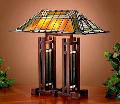 Frank Lloyd Wright Mission Style Table Lamp Stained Glass Lamps Tiffany Stained Glass Glass Lamp