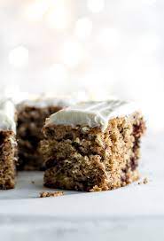 Healthy Banana Cake With Cream Cheese Frosting Running With Spoons Recipe Healthy Banana Cakes Banana Recipes Overripe Low Calorie Recipes Dessert