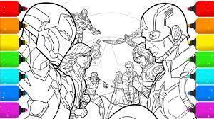 Coloring civil war coloring pages. Digital Drawing Avengers Civil War For Coloring Pages Timelapse Video Youtube