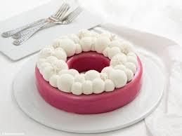 Himbeer Kokos Torte Mit Glitzer Glasur Entremets Couronne De Bulles La Paticesse Der Patisserie Blog