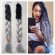 Black And Gray Ombre Box Braids Aliexpress Com Buy 10packs 24 100g Black Grey Ombre Two Tone Kanekalon Jumbo Braiding Synthetic Hair For D Hair Styles Hair Braiding Tool Braided Hairstyles