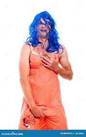 Hilarious Transvestite Man Cross-dressing Stock Photo - Image of bizarre,  crossdressing: 28454916