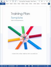 Excel Training Schedule Template Fresh Training Plan Template 20 Page Word 14 Excel Forms Training Plan Word Email Templates How To Plan