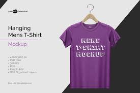 Free for personal and commercial use zip file includes: Hanging Mens T Shirt Mockup Creative Photoshop Templates Creative Market