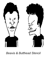 Black Beavis And Butthead Beavis And Butthead Stencil Stencils Aesthetic Grunge Cricut Vinyl