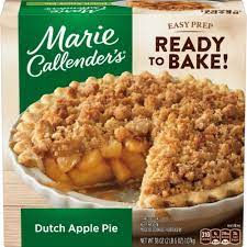1 open carton at push tab; Marie Callender S Dutch Apple Pie Frozen Dessert 38 Oz Kroger
