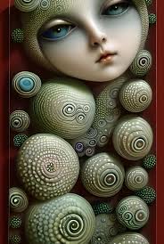 Bright and colorful AI portraits of strange subjects