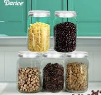 Darice 8 oz Plastic Mason Jars with Airtight Screw on Lid - Refillable  Clear Plastic Jars Containers for Kitchen and Household Storage, Dishwasher  ...