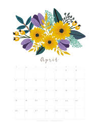 Druckbarer Monatsplaner Fur Den Kalender April 2021 2 Designs Flowers Modern Kardo