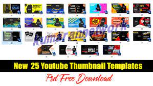 Download 25 Youtube Thumbnail Psd Templates Free Downloaded Kumaran Network
