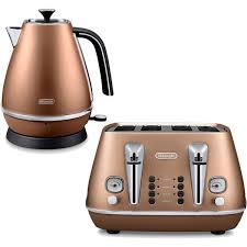 Having a good kitchen utensil set is a good investment. De Longhi Distinta 4 Slice Toaster And Kettle Bundle Copper Finish Kettle And Toaster Set Kettle And Toaster Kettle