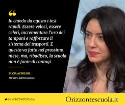 Scuola ultime notizie, azzolina annuncia: Orizzonte Scuola La Ministra Dell Istruzione Lucia Azzolina A Rai Tre In Italia Nelle Scuole Si Ha Il 3 5 Dei Focolai In Francia Abbiamo Il 35 Per Cento Dei Focolai Www Orizzontescuola It