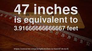 In) is a unit of length. 47 In To Ft How Long Is 47 Inches In Feet Convert