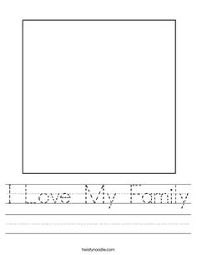 I Love My Family Worksheet In 2020 My Family Worksheet Family Worksheet Love My Family