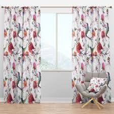 Blackout liner offers light blocking, thermal and noise reducing benefits. Vintage Pattern Bird Flowers Leaves Farmhouse Blackout Curtain Panel Free Shipping