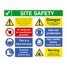 Search the web's largest library of safety signs. Site Safety Sign Construction Work In Progress Free Delivery
