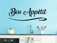 Autocollant mural noir d'expression bon appétit. Bon Appetit Deco Mur Cuisine Couvert Couteau Fourchette Adhesif Sticker Ba230 Ebay