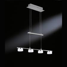 Led hängeleuchte glas, esstischlampe wohnzimmerlampe pendellampe hängelampe breite: Led Pendelleuchte Hohenverstellbar Dimmbar Mit 4 Spots 75 Cm Breite