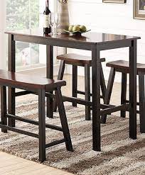 Espresso Wooden Rectangular Counter Height Dining Kitchen Table High Bench Stool Kitchen Table Settings Kitchen Bar Table Kitchen Table Makeover