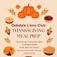 Lions Club Spirit of Oakdale Thanksgiving Dinner Prep event image