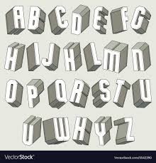 11000+ vectors, stock photos & psd files. 3d Font Geometric Dimensional Letters Set Vector Image