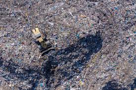 Aerial View Of Large Landfill Waste Garbage Dump Environmental Pollution Aerial View Trash Dump Environmental Pollution