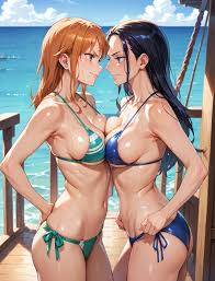 Rule 34 - Ai Generated Beach Bearhug Bikini Catfight Hate Fuck Hate Sex  Nami Nami (one Piece) Nico Robin One Piece Staredown Sweat Sweaty Wet Wet  Skin Wrestling Wrestlingryona Yuri | 12143407