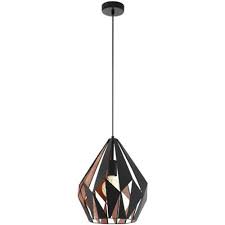 eglo hanglamp carlton zwart 60w in 2021 hanglamp vintage lampen lampen