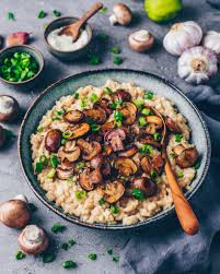 Cremiges Pilz Risotto Vegan Glutenfrei Rezept Pilz Risotto Pilzrisotto Rezept Glutenfreie Rezepte