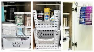 how to organize under the kitchen sink