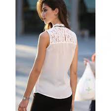 76 76 vu x 0 0 sauvegardé x depuis 29 août '20, 21:39. Blouse Sans Manches Guipure Ouverture Dos Femme Ecru 3 Suisses