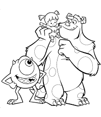 This monster is ready to scare some children. Mike Wazowski Coloring Pages Coloring Home