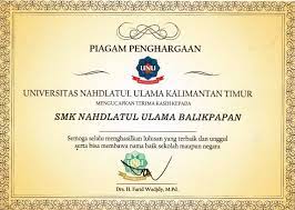 Piagam penghargaan nilai terbaik un siswa ma nw suralaga 2017. Piagam Penghargaan Pengertian Fungsi Contoh Cara Membuat