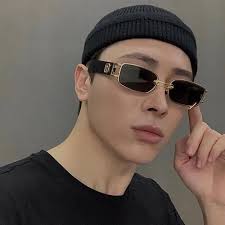 Erkekler lüks güneş gözlüğü marka tasarımcısı Vintage adam Punk güneş  gözlüğü erkek moda küçük dikdörtgen Shades UV400 Gafas de sol