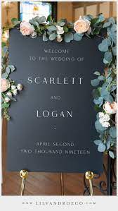 Scarlett Wedding Welcome Sign Wedding Welcome Signs Wedding Signs Personalized Wedding Sign