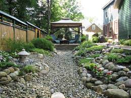 My Zen Garden I Created A Wet Dry Japanese Style Rock Garden Maybe Uses Smaller Outdoor Landscaping Ideas Front Yard Landscape Design Landscaping With Rocks