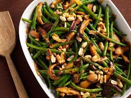 Green Bean Casserole With Red Curry And Peanuts Recipe Recipe Thanksgiving Green Bean Recipe Green Bean Recipes Vegetarian Thanksgiving Recipes