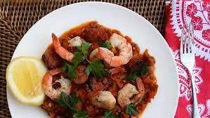 Spanish Lentils With Prawns And Chorizo Recipe Recipe Chorizo Recipes Lentil Dishes Lentils