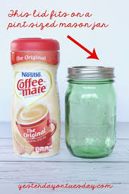 Christmas Coffee Caddy Mason Jar Hack Coffee Creamer Bottle Crafts Mason Jar Diy Christmas Mason Jars Diy