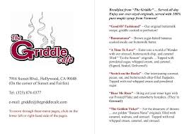 The Griddle Cafe Menu Breakfast Restaurants Fancy Restaurants Cafe Menu