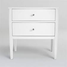 This impossibly cute nightstand started out as a plain white selje nightstand, but became a super fun black and white striped version of its former self yes, it's true… there's a dog crate hidden under this nightstand! Mason 2 Drawer White Nightstand Reviews Crate And Barrel