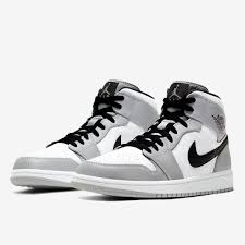 Nike Air Jordan 1 Mid Light Smoke Grey In 2020 Jordan Shoes Girls Nike Air Shoes Nike Jordans Women