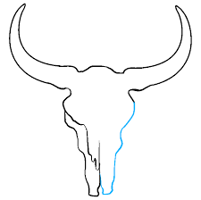 How To Draw A Bull Skull Really Easy Drawing Tutorial Bull Skulls Easy Drawings Skull Drawing