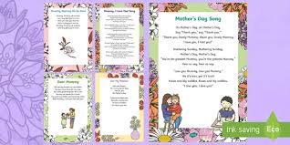 Mother S Thank You Poem Printable Inserts Mother S Day Card