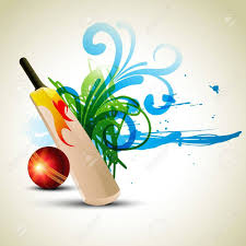 A cricket bat, with a cricket ball also shown. Cricket Bat And Ball In Abstract Background Royalty Free Cliparts Vectors And Stock Illustration Image 8949582