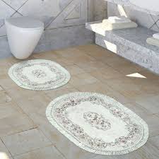 Badezimmer Teppich Set Mit Ornamenten Im Englischen Landhausstil Das Set Ist Waschbar Und Verleiht Eurer Wohlfuhloase Badezimmerteppich Badezimmer Set Bad Set