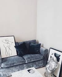 Fashion Blogger Saniaclausdemina Updated Her Ikea Ektorp Sofa With A Bemz Cover In Mist Zaragoza Vintage Vel Ektorp Sofa Living Room Upgrades Velvet Loveseat
